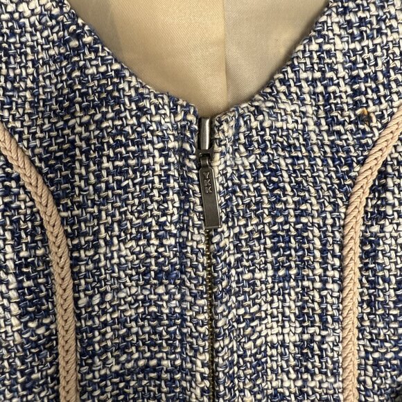 EUC Women's PENDLETON Navy/Cream Tweed Full Zip Blazer Jacket | Size 10P‎ - Picture 6 of 10